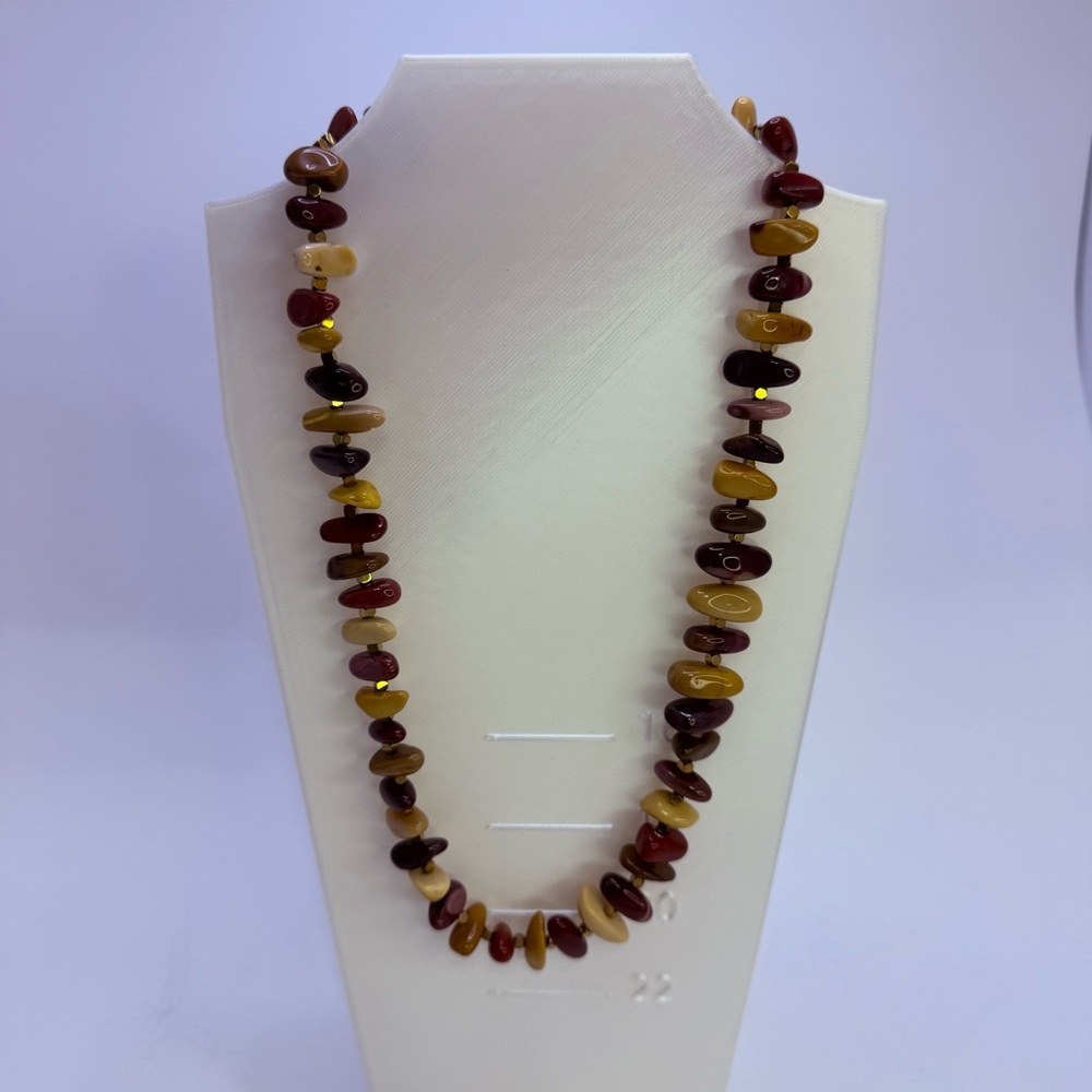 Artisan Mookaite Jasper Nugget and Hematite Necklace and Matching Earrings - Picture 11 of 13